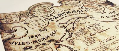 Antique label from P.A. Mumm & Co. from 1853