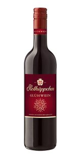 Eine Flasche Rotkäppchen Glühwein mit rotem Etikett und festlichem Design, ideal für kalte Winterabende.