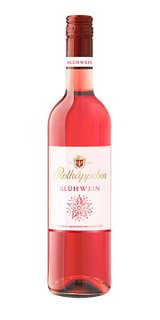 Die Flasche Rotkäppchen Glühwein strahlt in einem warmen Rotton und hat einen auffälligen, festlichen Verschluss.