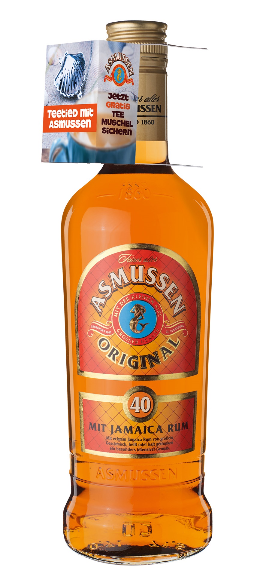 Feiner alter Asmussen Rum 40% vol. mit maritimen OnPack
